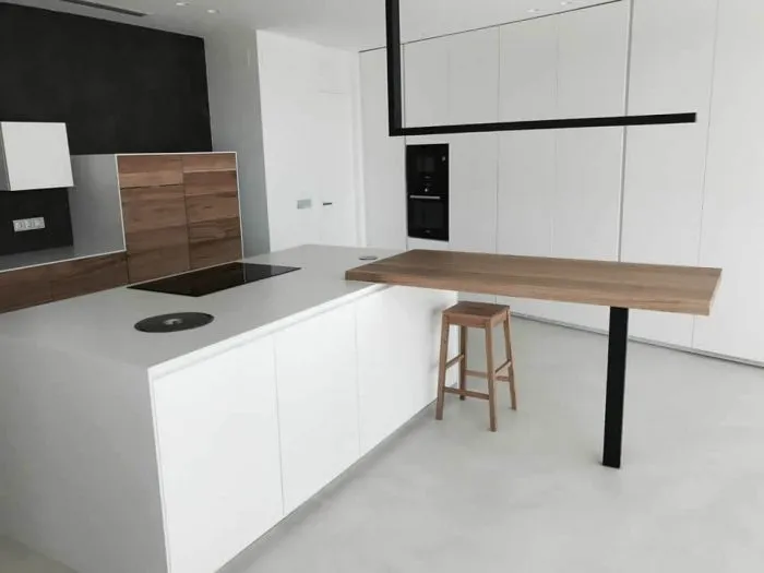 Cozinhas com microcimento Satine